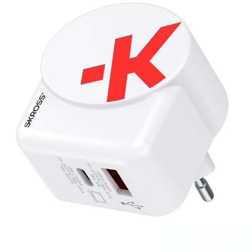 SKROSS USB gyorstöltő (USB-C,USB-A), 45W, USB-C kábellel (EUUSB-PD45)
