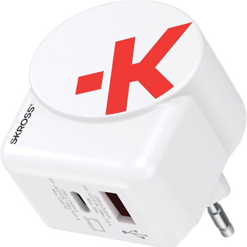SKROSS USB gyorstöltő (USB-C,USB-A), 65W, USB-C kábellel (EUUSB-PD65)