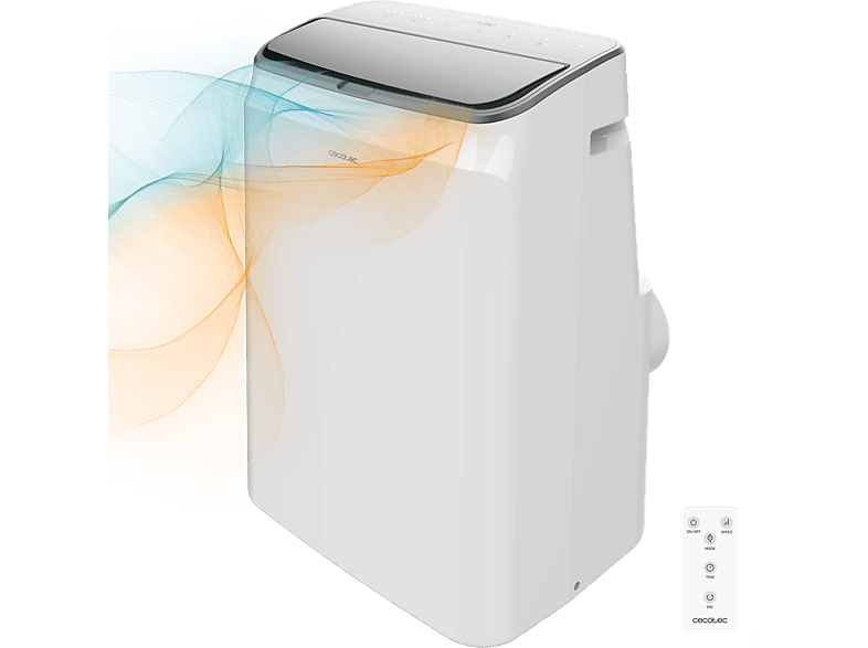 Cecotec ForceClima 14600 Soundless Heating, 14000 BTU/h, 28 m², Bomba de calor, 5 modos, 3 velocidades, Mando, Blanco