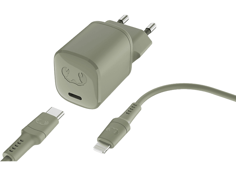 Fresh N Rebel Mini Netadapter Usb-c Pd 20 W Met Apple Lightning Kabel Groen (2wcl20dg)