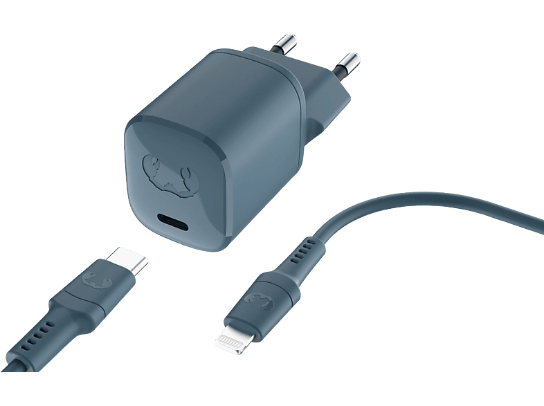 Fresh N Rebel Mini Netadapter Usb-c Pd 20 W Met Apple Lightning Kabel Dive Blue (2wcl20dv)