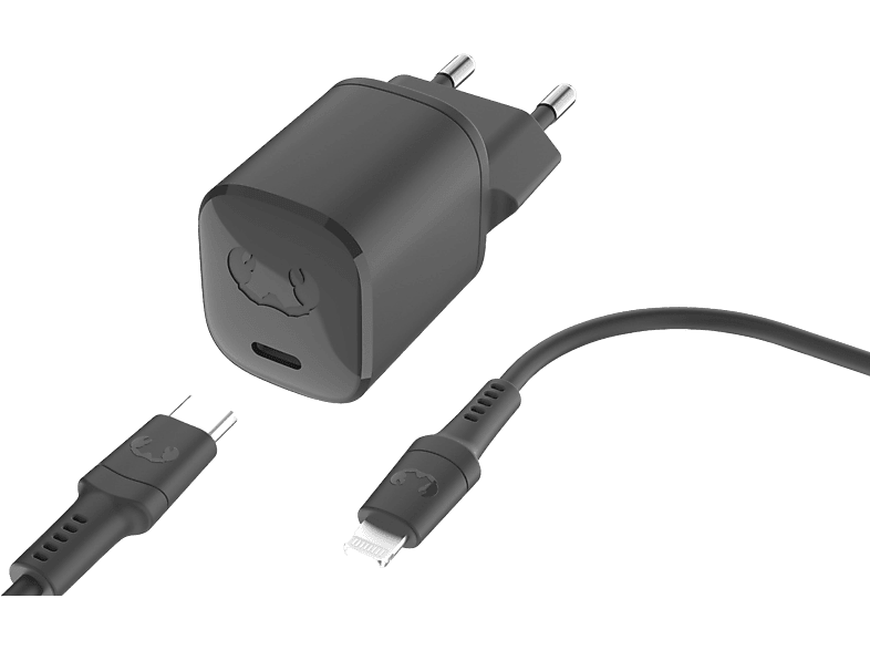 Fresh N Rebel Mini Netadapter Usb-c Pd 20 W Met Apple Lightning Kabel Storm Grey (2wcl20sg)