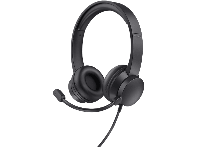 Auriculares - Trust Ayda, Supraaurales, Para PC, Alámbrico, Conexión USB, Negro