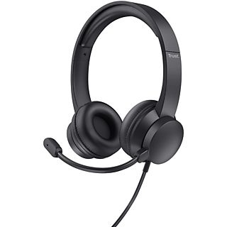 Auriculares - Trust Ayda, Supraaurales, Para PC, Alámbrico, Conexión USB, Negro