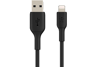 BELKIN Boost Charge lightning-USB-A kábel, 2M, fekete (CAA001bt2MBK)