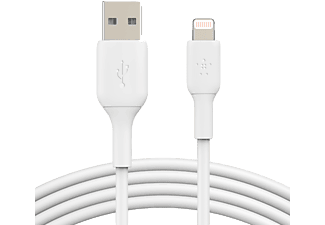 BELKIN Boost Charge lightning-USB-A kábel, 2M, fehér (CAA001bt2MWH)