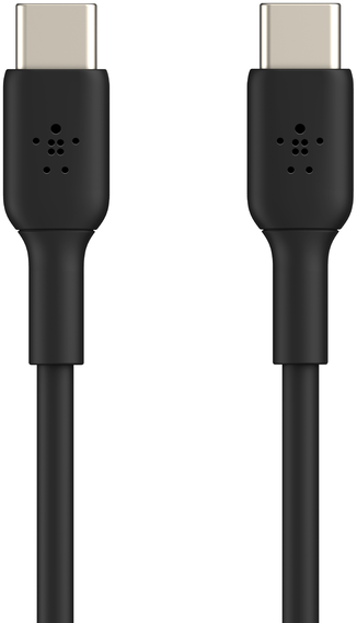 Két fekete USB-C kábel egymás mellett, látható csatlakozókkal.