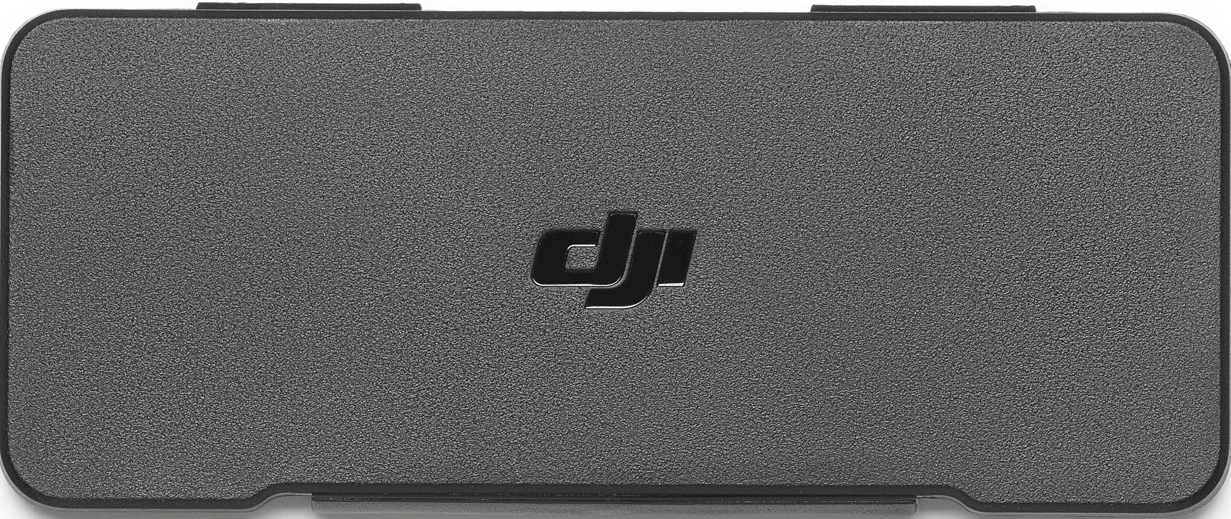 Custodia DJI rettangolare grigia, con logo DJI al centro. Superficie strutturata.