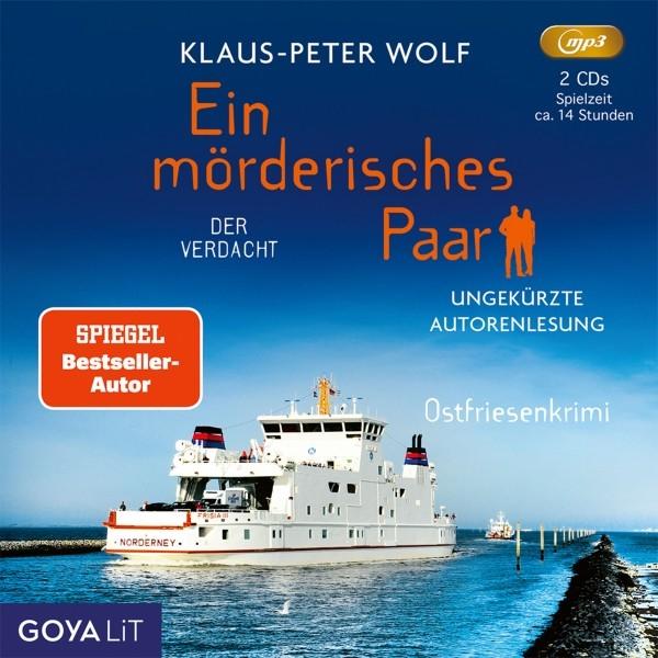 Buchcover: Schiff auf Wasser, Text in Orange, blauer Hintergrund und ein Buchcover-Design.