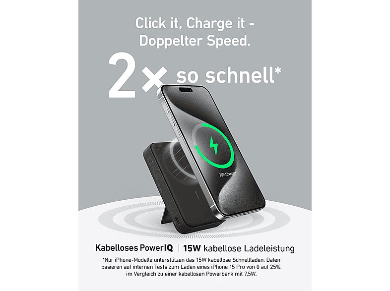Anker MagGo Powerbank, 10.000 mAh, Schwarz — Foto 2 von 5