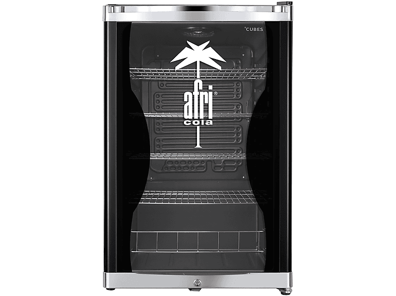 CUBES HC 150 E AFRI Getränkekühlschrank (115 l, E, 845 mm hoch, Schwarz / Weiß)