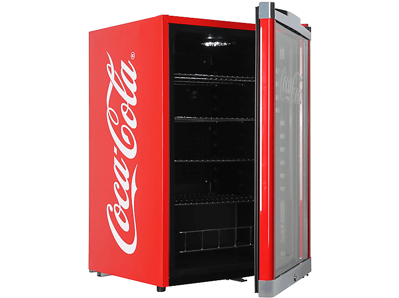CUBES HC 166 E COCA COLA Getränkekühlschrank (115 l, E, 845 mm hoch, Rot)