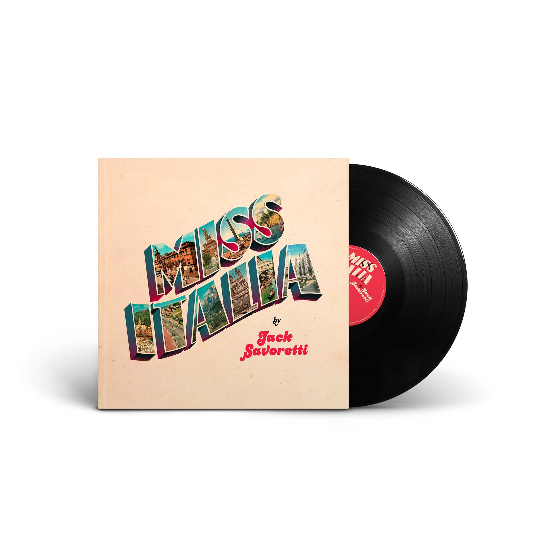 Vinylplatte mit Albumcover 'Miss Italia' von Jack Savoretti.