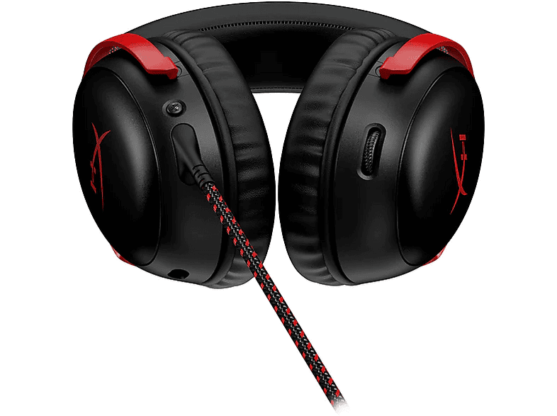HP HyperX Cloud III Gaming Headset, 3.5mm, USB-C/A, 53mm Treiber, Schwarz/Rot — Foto 4 von 5
