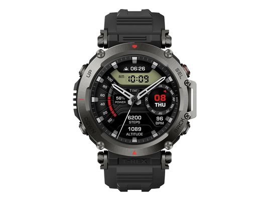 AMAZFIT T-Rex Ultra - Smartwatch con GPS (140 - 205 mm, Silicone, Abyss Black)
