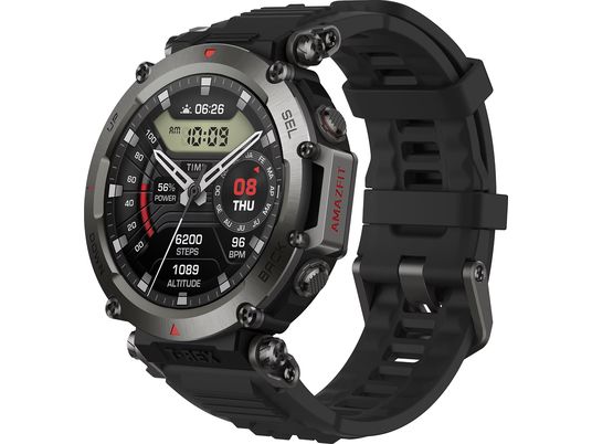 AMAZFIT T-Rex Ultra - GPS-Smartwatch (140 - 205 mm, Silikon, Abyss Black)