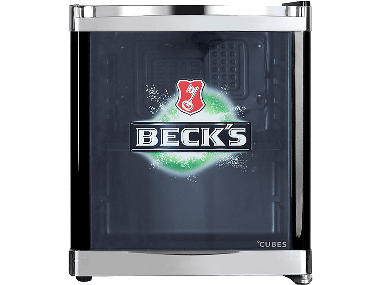 CUBES CC 240 E BECK'S  Getränkekühlschrank (48 l, E, 510 mm hoch, Schwarz / Grün)