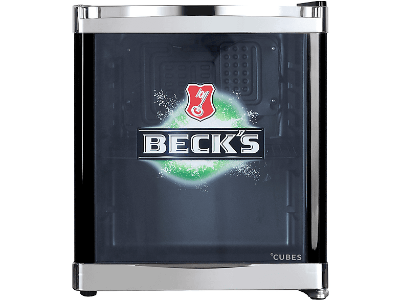 CUBES CC 240 E BECK'S Getränkekühlschrank (48 l, E, 510 mm hoch}, Schwarz / Grün)