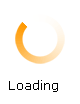 Un icono de carga, con una animación circular naranja-blanco. Texto: 'Loading'.