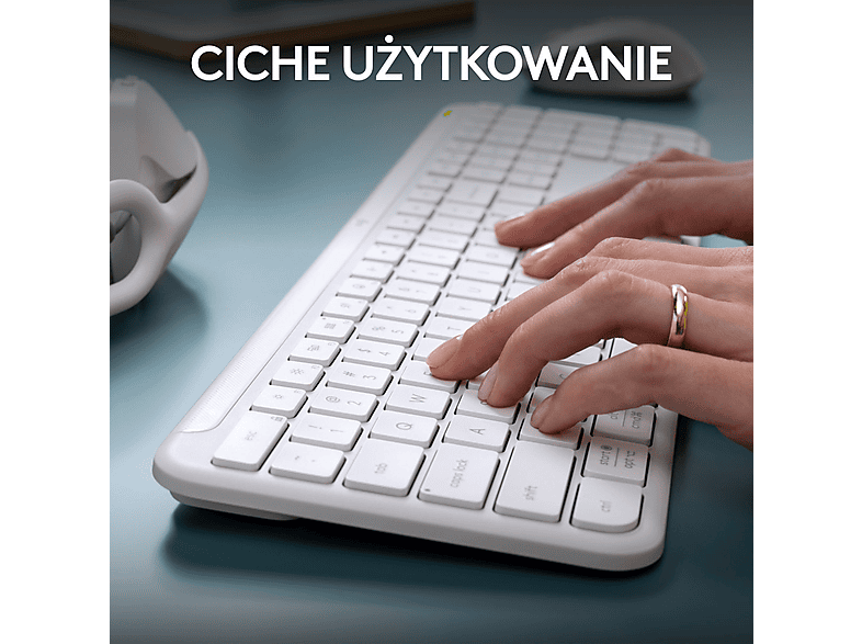 Zestaw klawiatura+mysz LOGITECH Signature Slim Combo MK950 Biały – zdjęcie 2