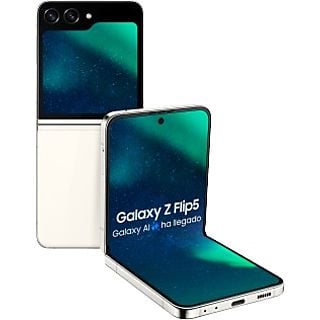 Móvil - Samsung Galaxy Z Flip 5 5G, Crema, 256GB, 8GB RAM, con IA, 6,7" FHD+, Plegable, Qualcomm Snapdragon, 3700 mAh, Android 13