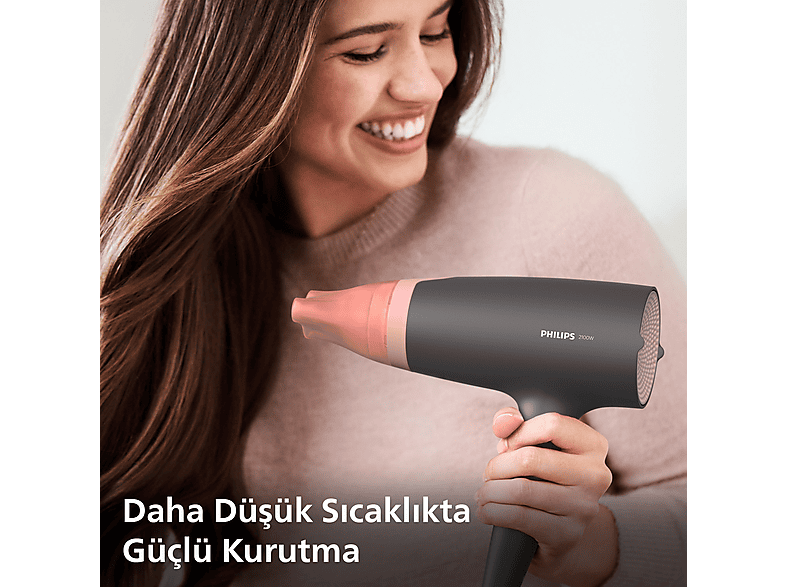 PHILIPS BHD350/10 Gelişmiş İyonik Bakım, 6 Isı ve Hız Ayarı, 2100W Saç Kurutma Makinesi_1