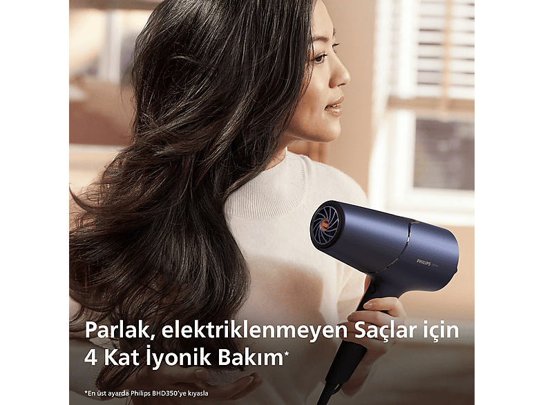 PHILIPS BHD510/00 İyonik Bakım, 3 Isı ve 2 Hız Ayarı, 2300W Saç Kurutma Makinesi_6