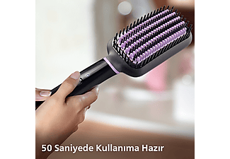 PHILIPS BHH880/00 Geniş Fırça Alanı, Turmalin Seramik Kaplama, 2 Sıcaklık Ayarı Düzleştirici Tarak_1