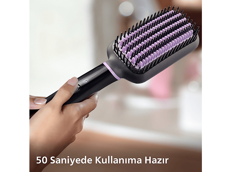 PHILIPS BHH880/00 Geniş Fırça Alanı, Turmalin Seramik Kaplama, 2 Sıcaklık Ayarı Düzleştirici Tarak_1