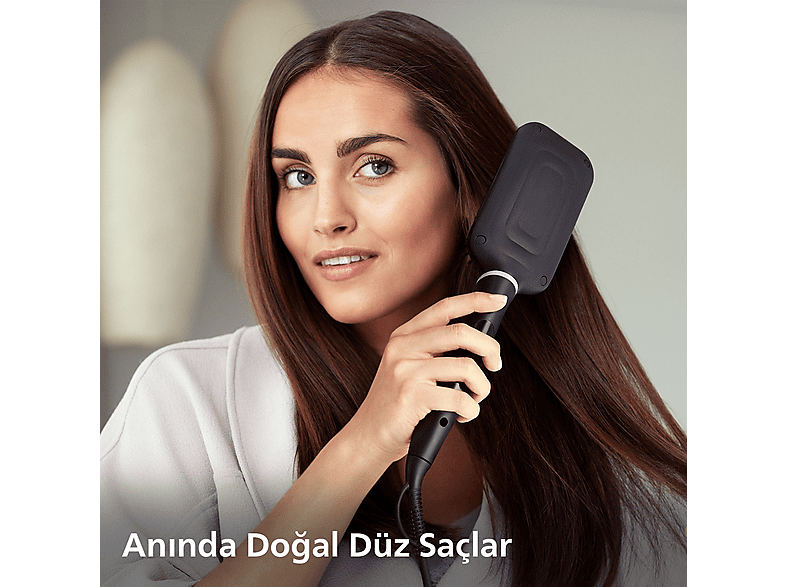 PHILIPS BHH880/00 Geniş Fırça Alanı, Turmalin Seramik Kaplama, 2 Sıcaklık Ayarı Düzleştirici Tarak_3