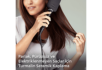 PHILIPS BHH880/00 Geniş Fırça Alanı, Turmalin Seramik Kaplama, 2 Sıcaklık Ayarı Düzleştirici Tarak_4