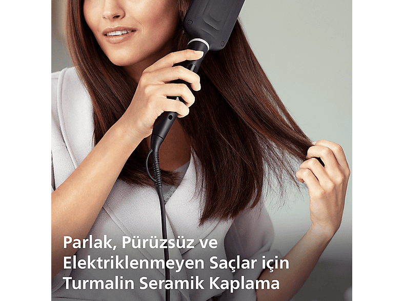 PHILIPS BHH880/00 Geniş Fırça Alanı, Turmalin Seramik Kaplama, 2 Sıcaklık Ayarı Düzleştirici Tarak_4