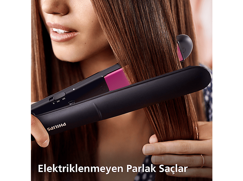 PHILIPS BHS375/00  3000 Serisi, Keratin Seramik Plaka, 2 Sıcaklık Ayarı Saç Düzleştirici_1