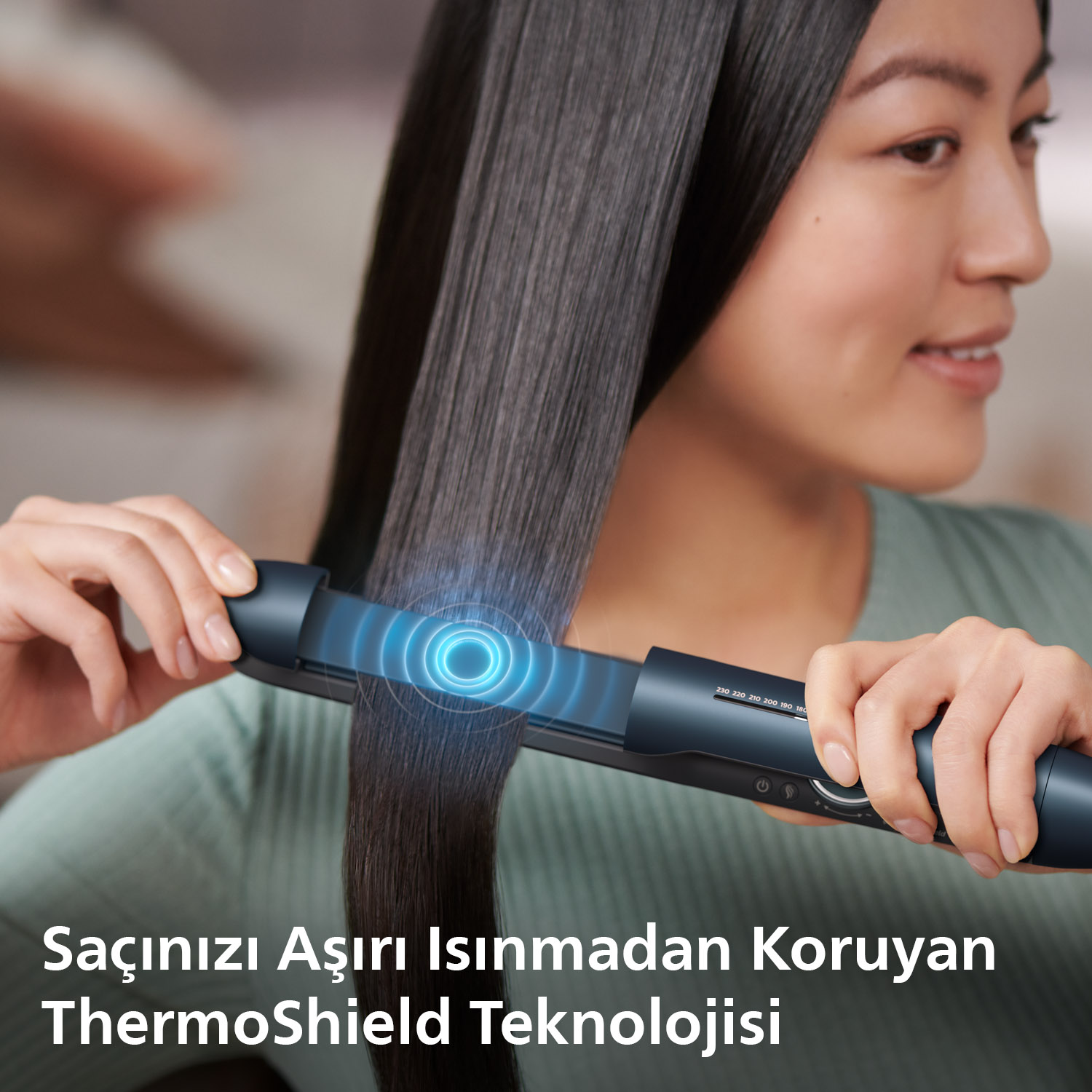 PHILIPS BHS732/00  7000 Serisi, Bukle Yapma, Argan Yağı Katkılı, İyonik Bakım, UV Koruması, Isıya Dayanıklı Saç Düzleştirici Kılıf Hediyeli