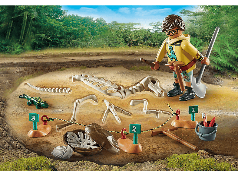 Thumbnail - PLAYMOBIL 71527 Ausgrabungsstätte mit Dino-Skelett Spielset, Mehrfarbig