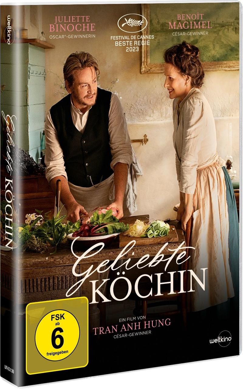 DVD-Hülle mit einem Filmplakat von zwei Personen in einer Küche, Text oben und unten.
