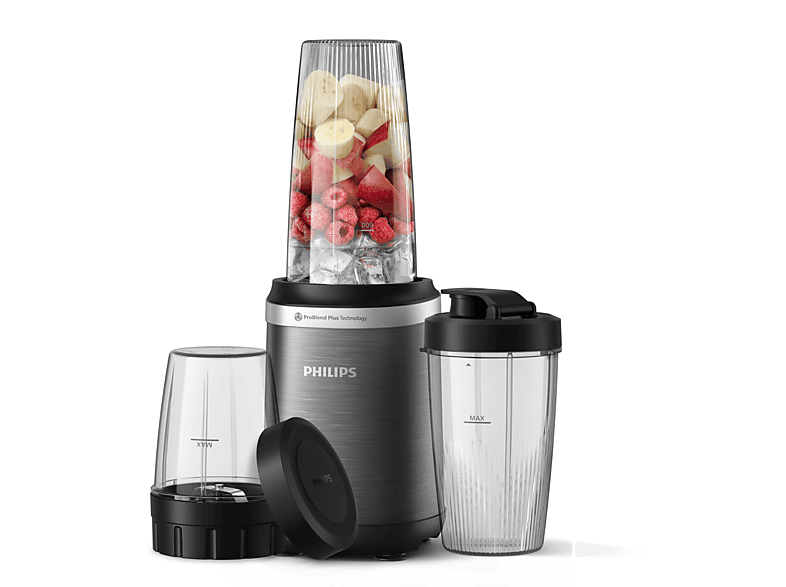 PHILIPS HR 2767/00 Smoothie Maker (Grau, 1000 Watt, mit 3-bechern ...