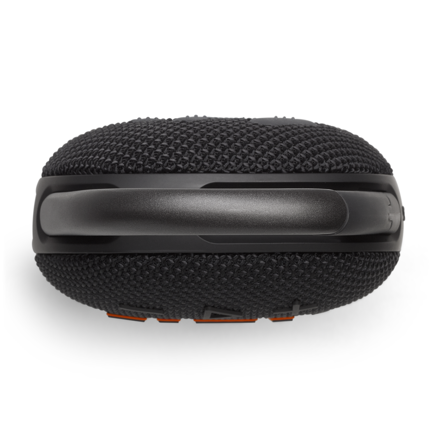 Zwarte JBL-luidspreker met handvat en mesh-ontwerp.