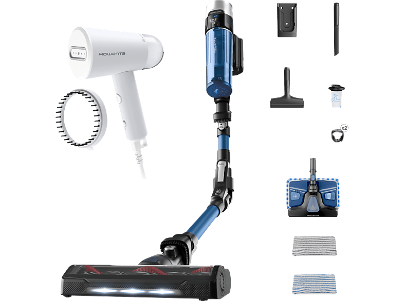 REACONDICIONADO Seminuevo Excelente Aspirador escoba - Rowenta X-Force Flex 9.60 Aqua RH20C4, 200 W, 0.4 L, 45 min, Tecnol. Ciclónica, 3 modos