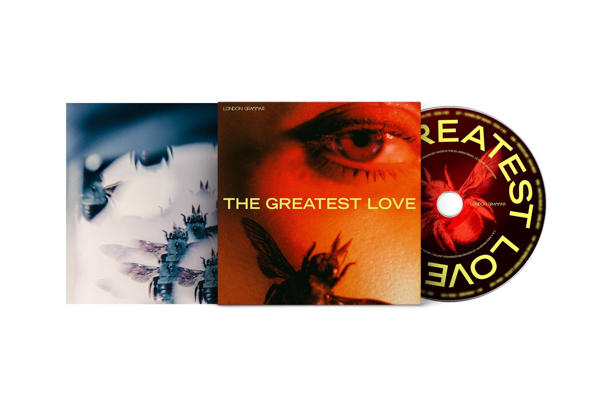 CD-Hülle mit Albumcover. The Greatest Love von London Grammar. CD rechts.