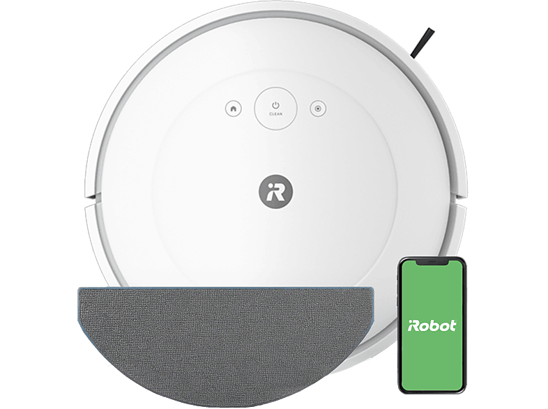 Robot friegasuelos iRobot Roomba Combo Essential 2 en 1 Aspirador Autonomia 160 min 3 niveles limpieza App Control por voz Blanco