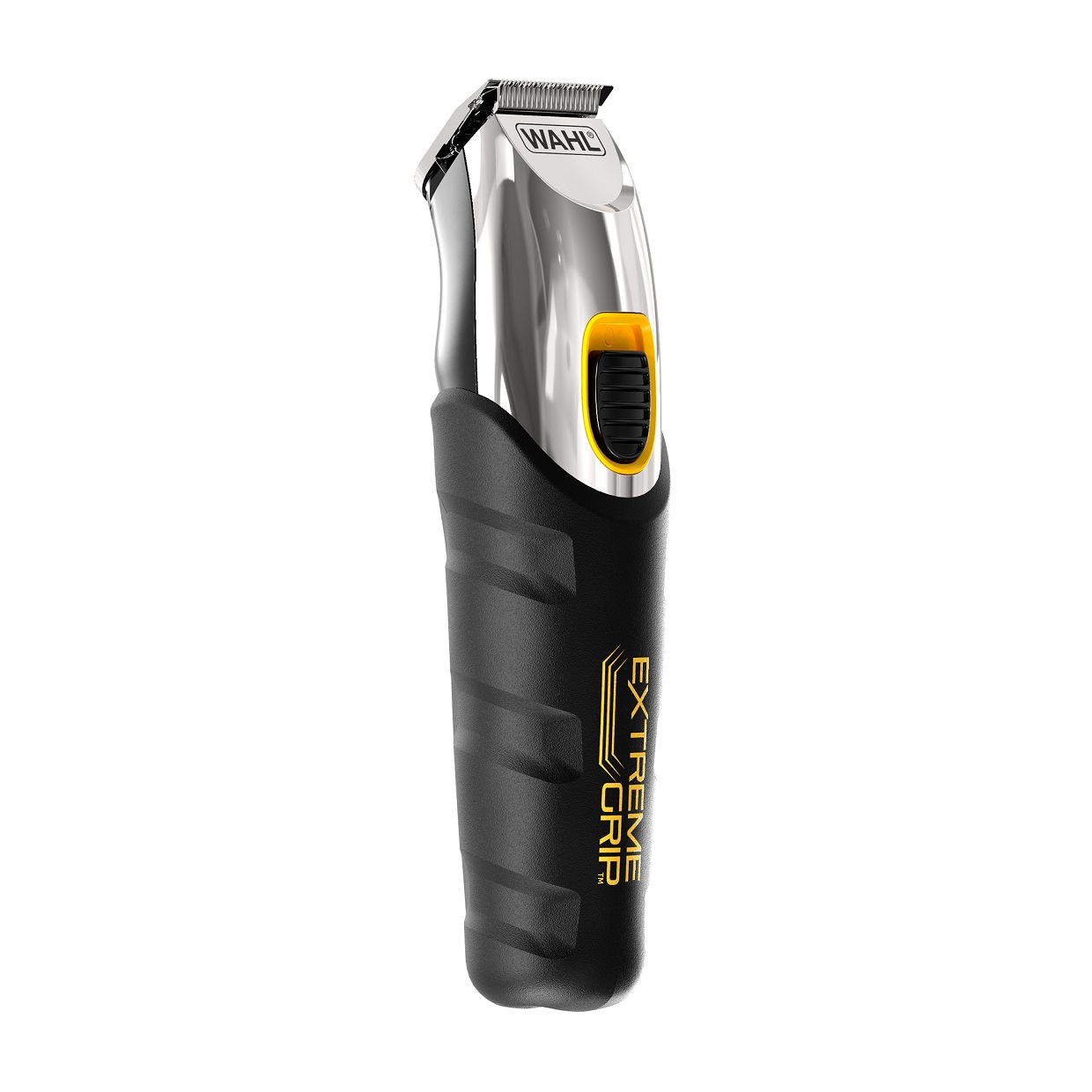 Wahl trimmer, fekete és ezüst, sárga gomb, extrém markolat.
