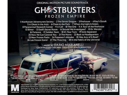 Dario Marianelli - Ghostbusters: Frozen Empire / OST  - (CD)