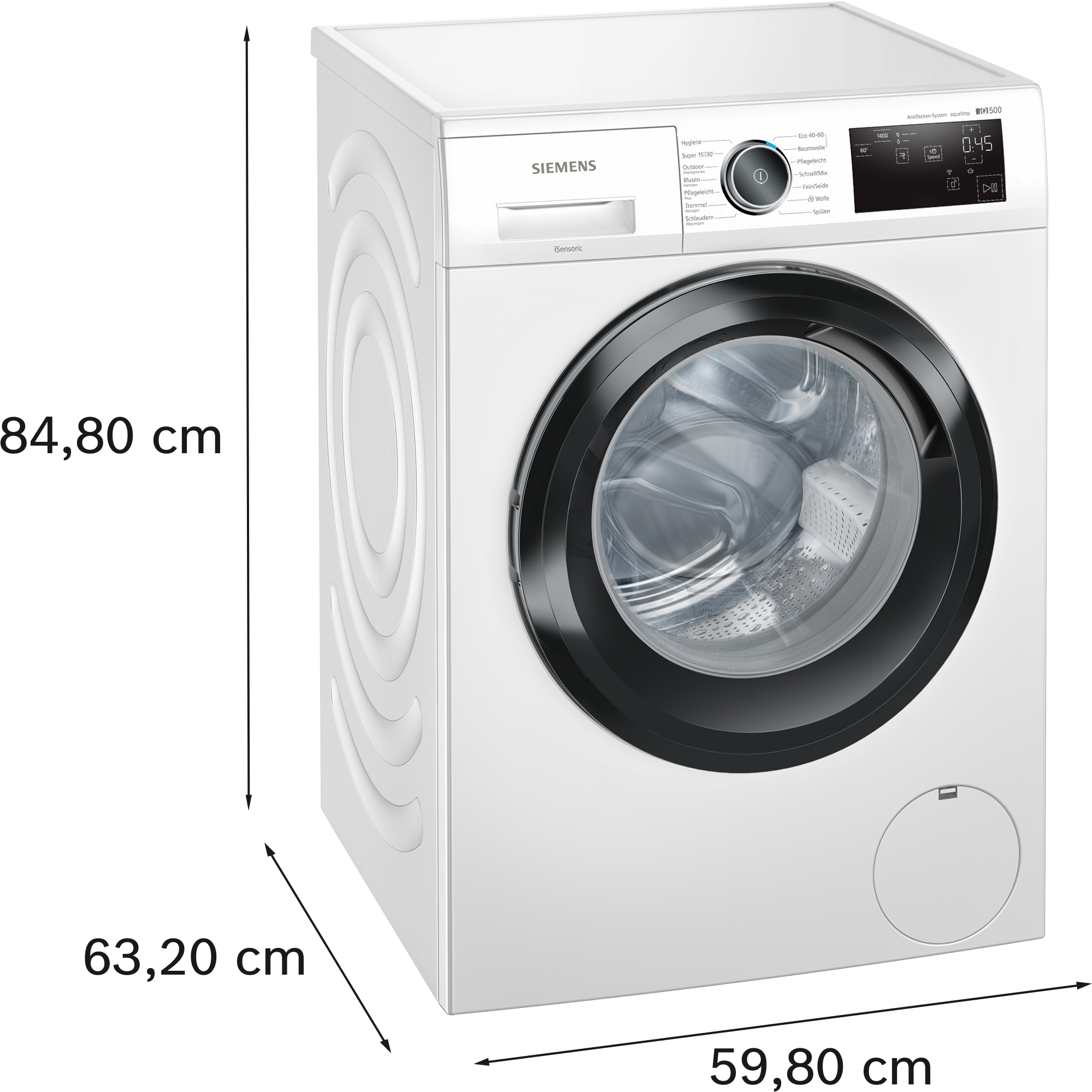 SIEMENS WM14UR5EM2 iQ500 Waschmaschine (9 kg, 1351 U/Min., A, Frontlader)