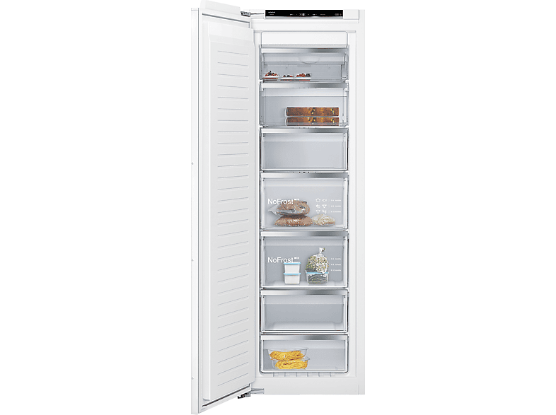 Siemens GI81NACE0 Gefrierschrank, Flachscharnier mit Softeinzug (E, 212 l, 1772 mm hoch, No Frost (verminderte Eisbildung), Weiß) — Foto 5 von 5