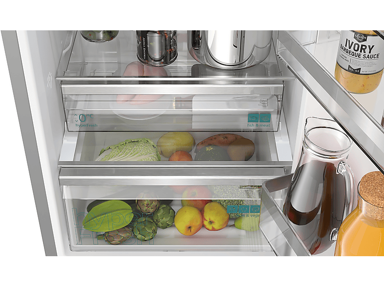 SIEMENS Kühl-/Gefrierkombination iQ300 "KG49NVIBG" 203 cm hoch 70 cm breit hyperFresh System für frisches Obst und Gemüse sowie Total noFrost