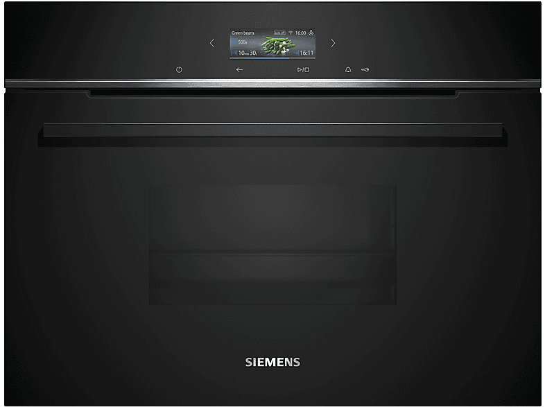 Siemens CD714GXB1 Dampfgarer 60x45cm, mit Backofenassistent, Sprachsteuerung, cookControl Plus, Schwarz; Dampf-Backofen
