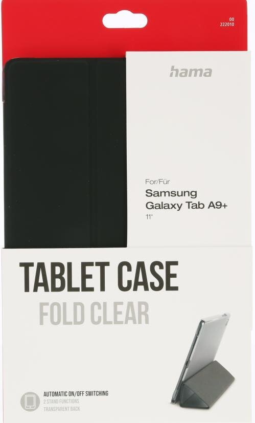 Opakowanie etui na tablet z etui i informacjami o produkcie.