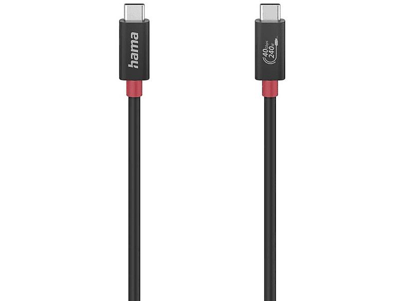 Zdjęcia - Kabel Hama   USB-C 240W 3 Gen 40 Gbit/s 5A 1m 200779 Czarny 