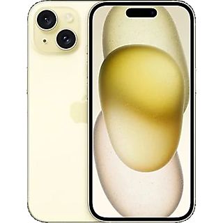 Apple iPhone 15, Amarillo, 128 GB, 5G, 6.1" OLED Super Retina XDR, Chip A16 Bionic, iOS